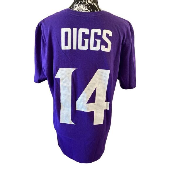The Nike Tee Minnesota Vikings T Shirt Diggs 14 Jersey Mn Football Usa Mens Larg - Picture 2 of 10